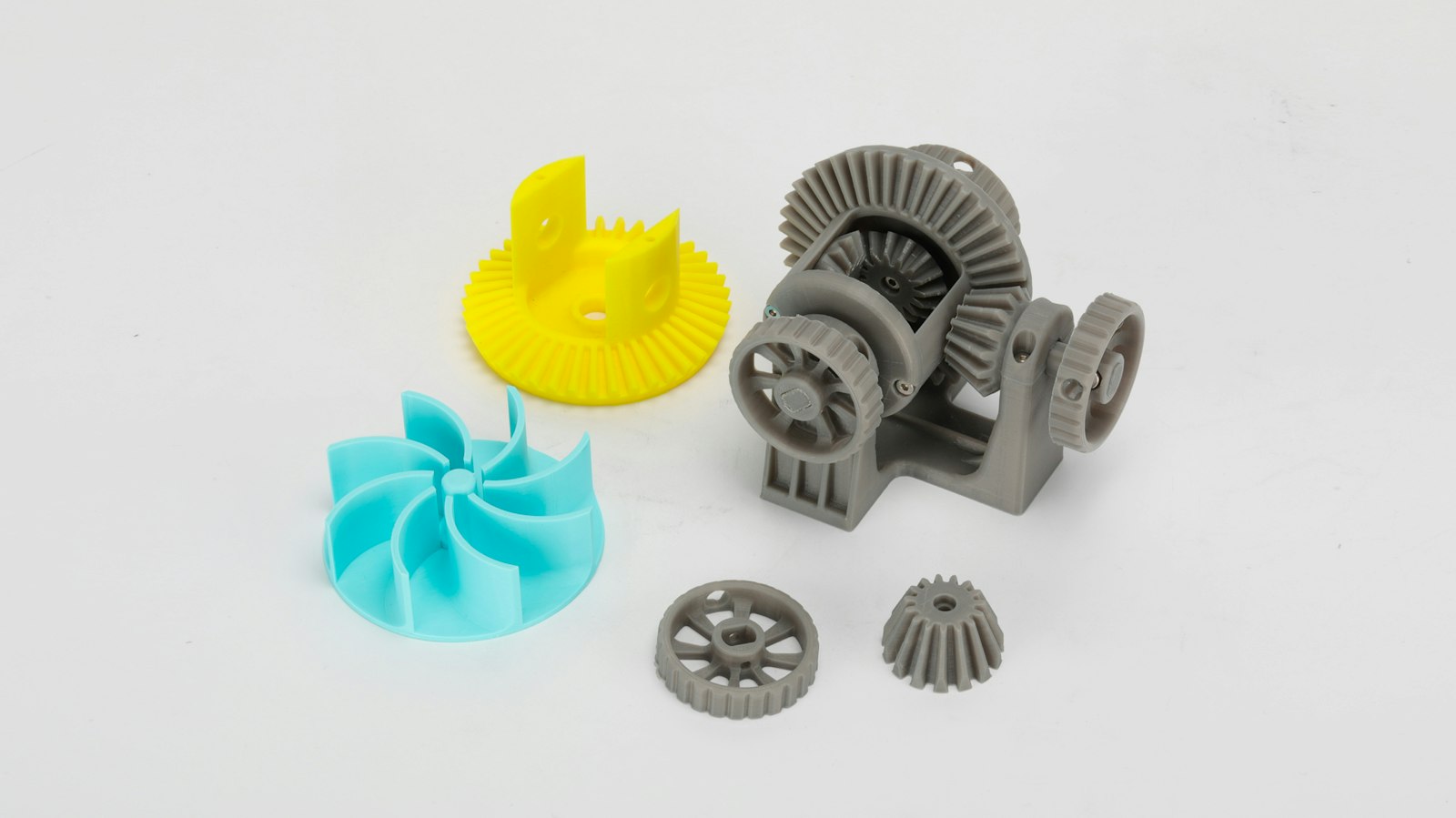 3D-geprinte tandwielen en schoepenwielen